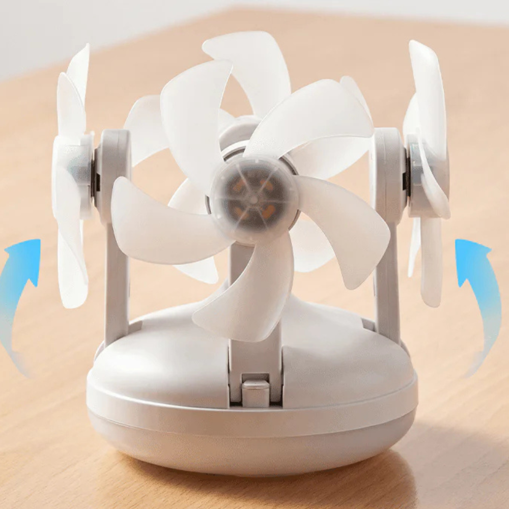 AuraGlow | 2-in-1 Ceiling Fan with LED Light &amp; E27 Socket