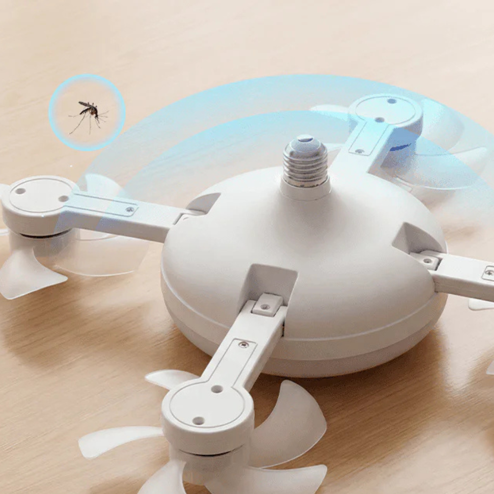 AuraGlow | 2-in-1 Ceiling Fan with LED Light &amp; E27 Socket