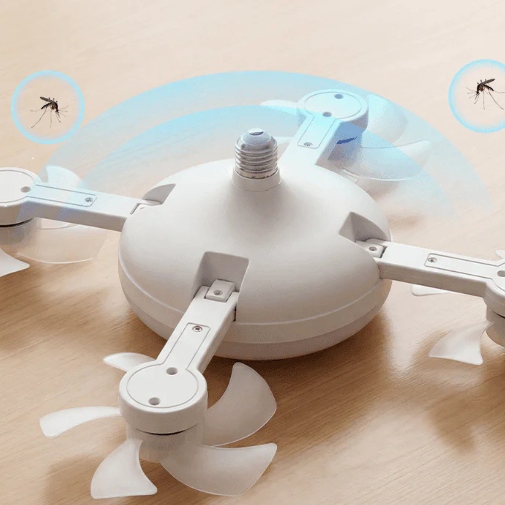AuraGlow | 2-in-1 Ceiling Fan with LED Light &amp; E27 Socket