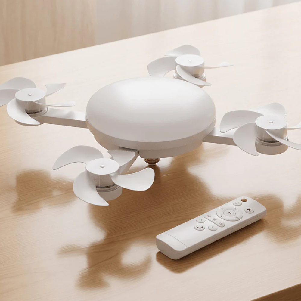 AuraGlow | 2-in-1 Ceiling Fan with LED Light &amp; E27 Socket