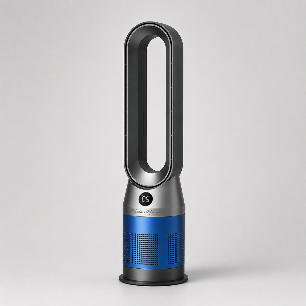 AeroPure Tower | 42" Bladeless Cooling & Heating Fan - Blue