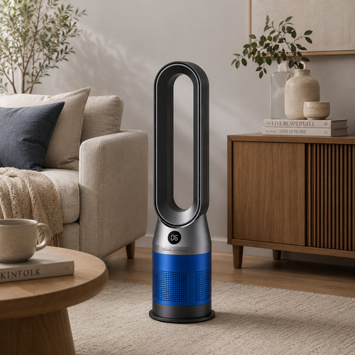 AeroPure Tower | 42" Bladeless Cooling & Heating Fan - Blue