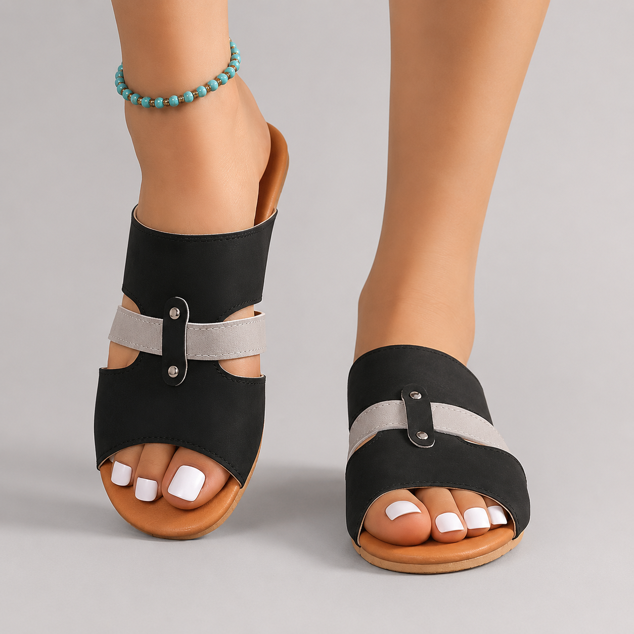 Claire | Buckle Strap Fish Mouth Sandals