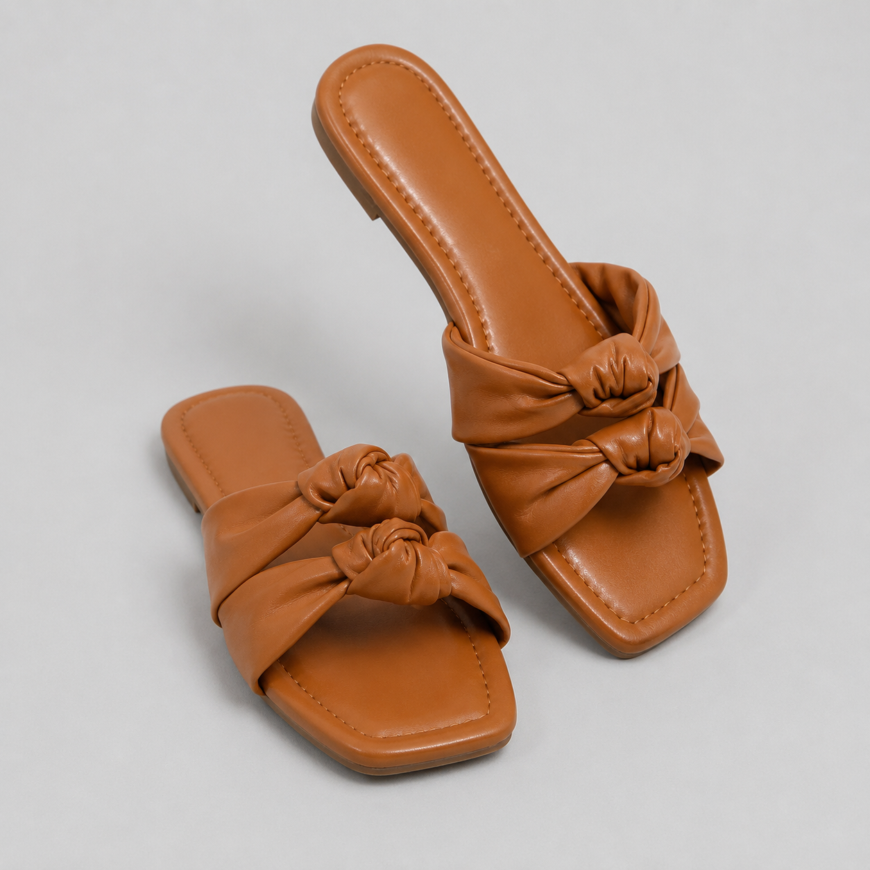 Bella | Double Bow Comfort Slide Sandals