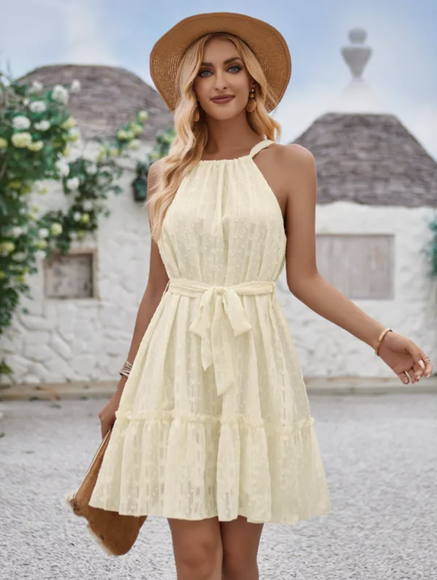 Charlotte | Halterneck Tie-Waist Dress