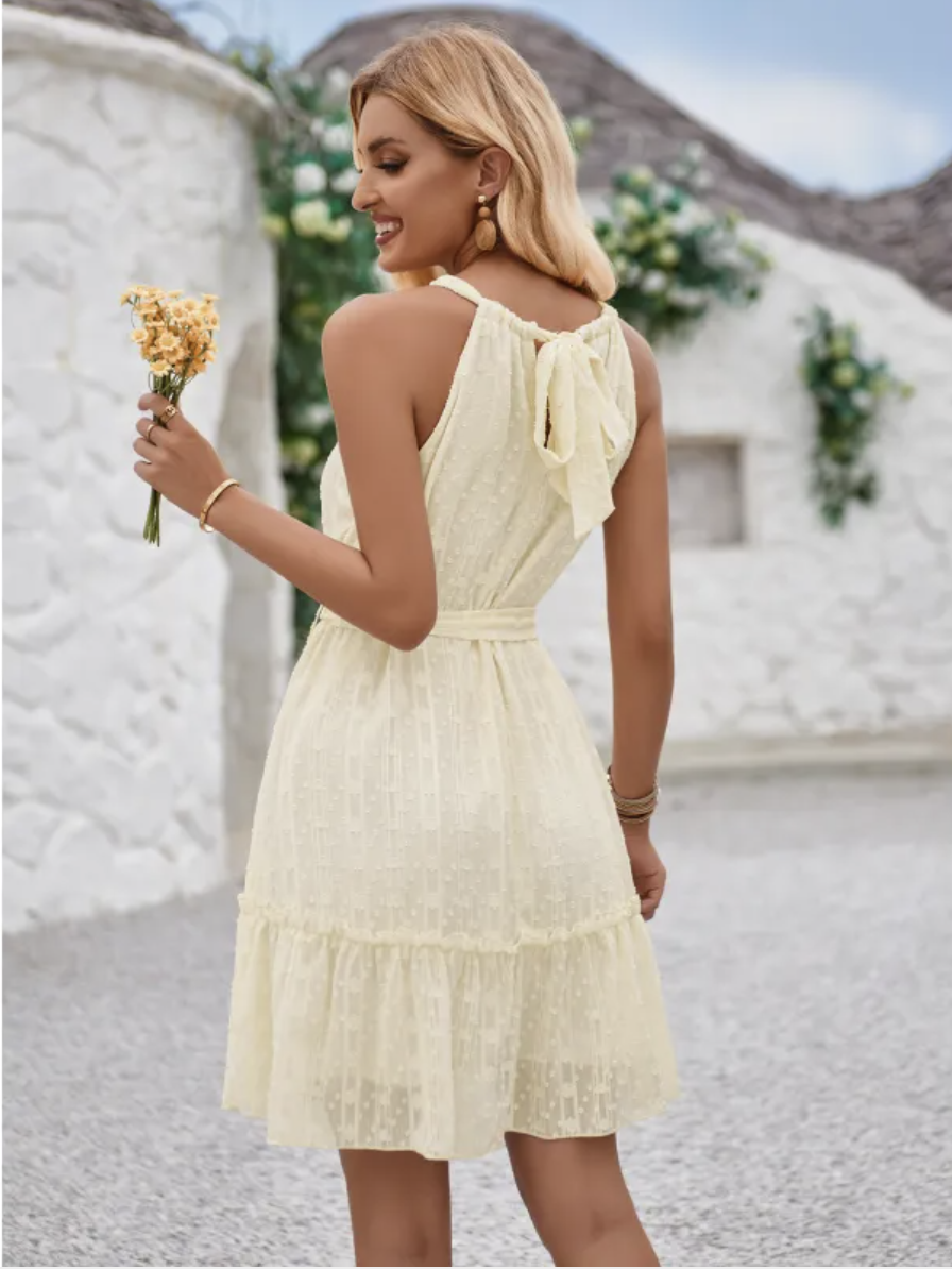 Charlotte | Halterneck Tie-Waist Dress