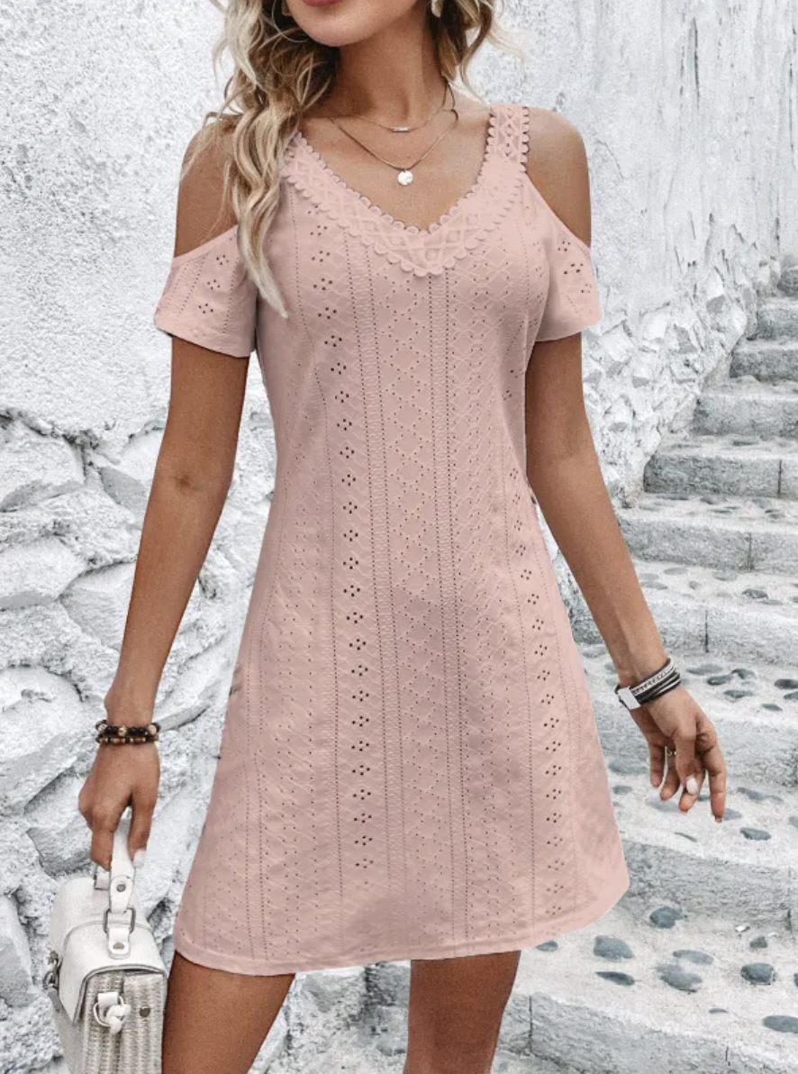 Amelia | Off-shoulder Short-sleeved Dress